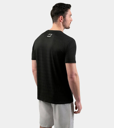 MEN'S PERFORATED SPORTS T-SHIRT - BLACK