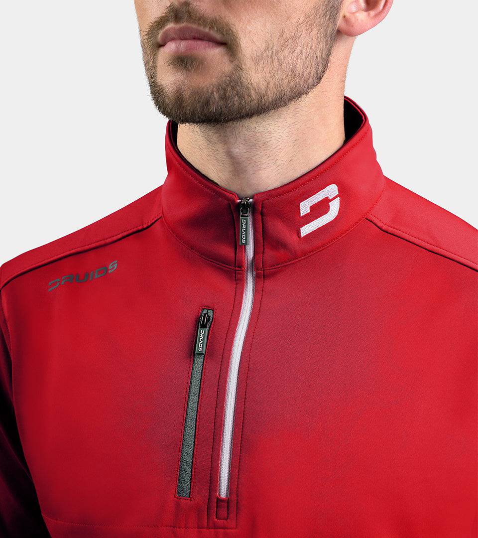 MEN'S ULTRA BLEND GOLF MIDLAYER 1/4 ZIP - RED