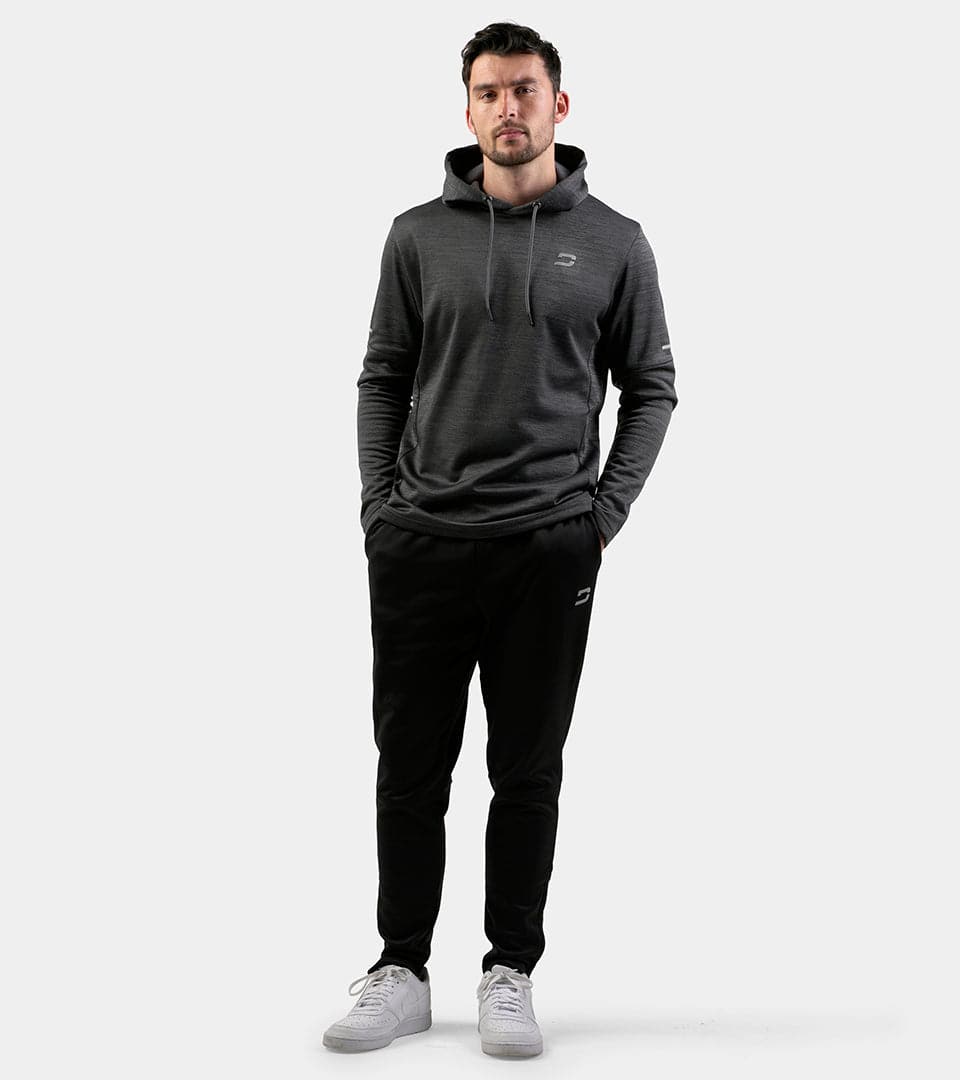 MENS ULTRA FIT HOODIE - BLACK FLEK