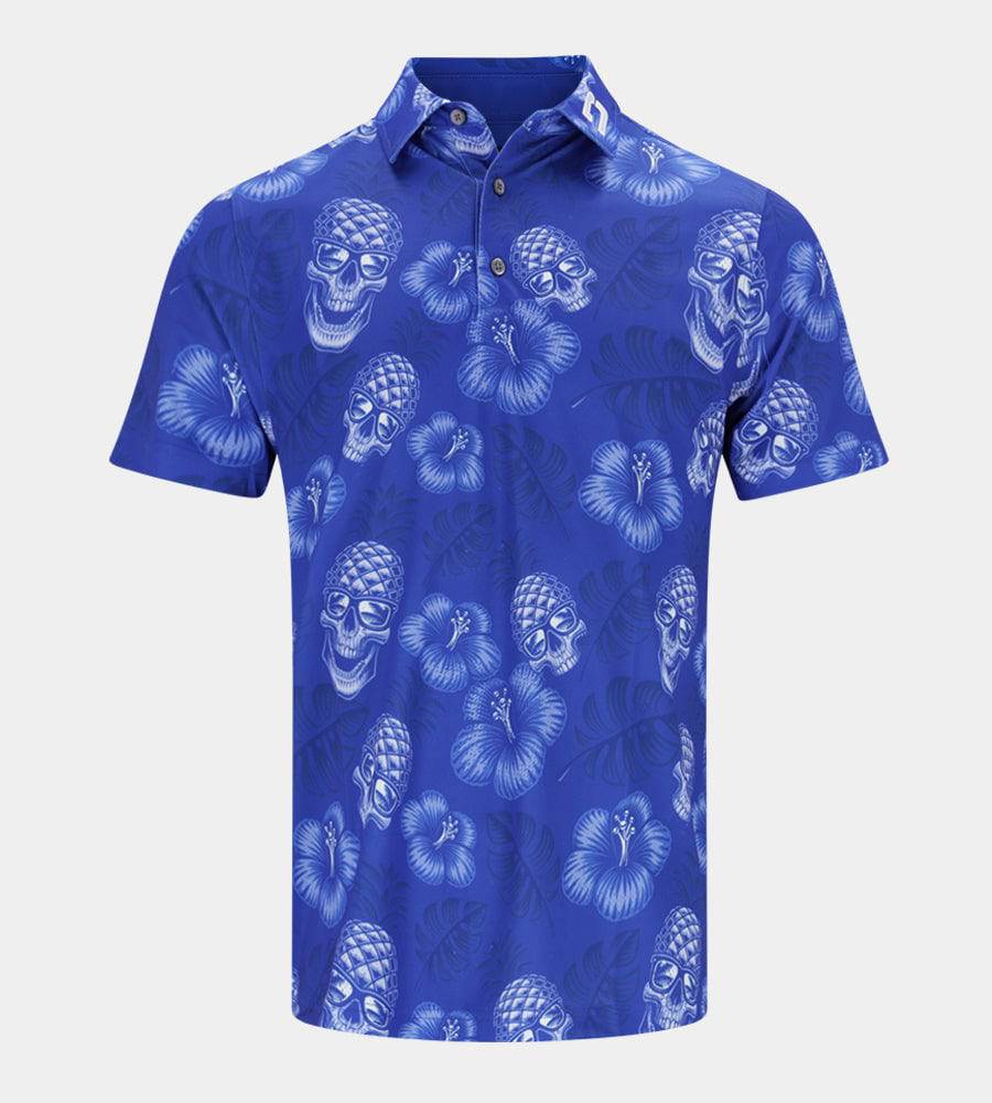 PINEAPPLE SKULLS 2.0 POLO - BLUE