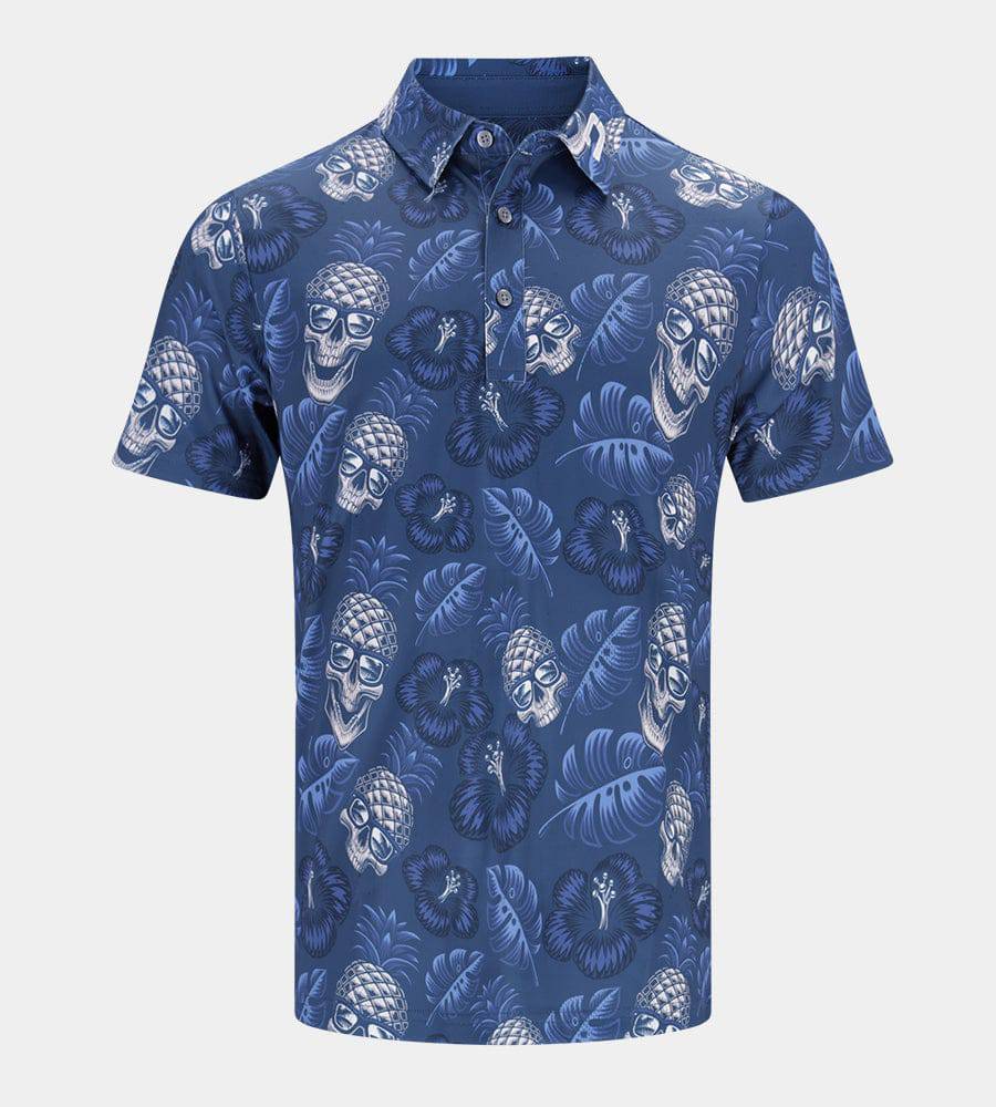 PINEAPPLE SKULLS 2.0 POLO - NAVY