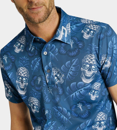 PINEAPPLE SKULLS 2.0 POLO - NAVY