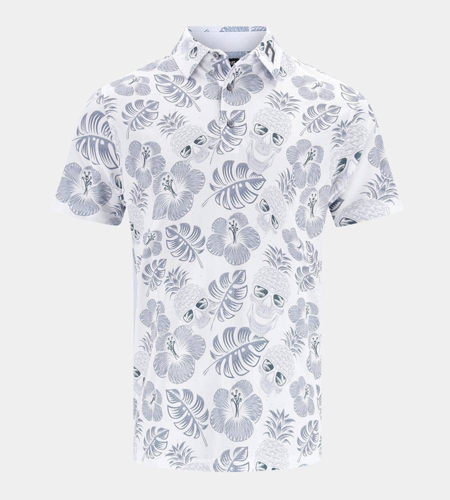 PINEAPPLE SKULLS 2.0 POLO - WHITE