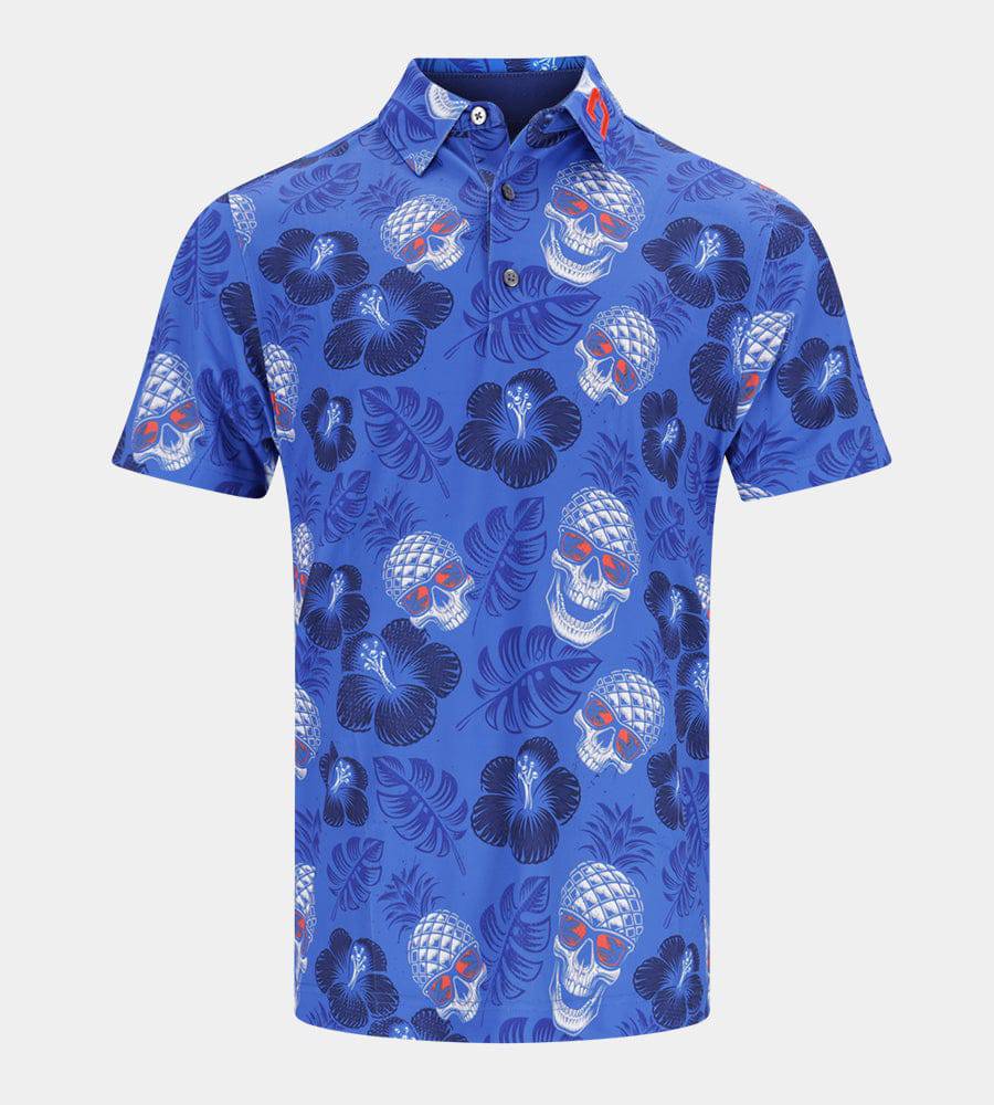 PINEAPPLE SKULL POLO - BLUE