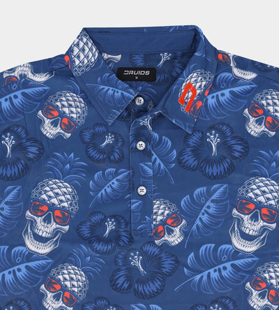 PINEAPPLE SKULLZ 2.0 POLO - NAVY / ORANGE