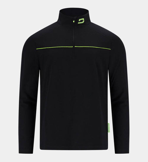 PIQUE MIDLAYER - BLACK