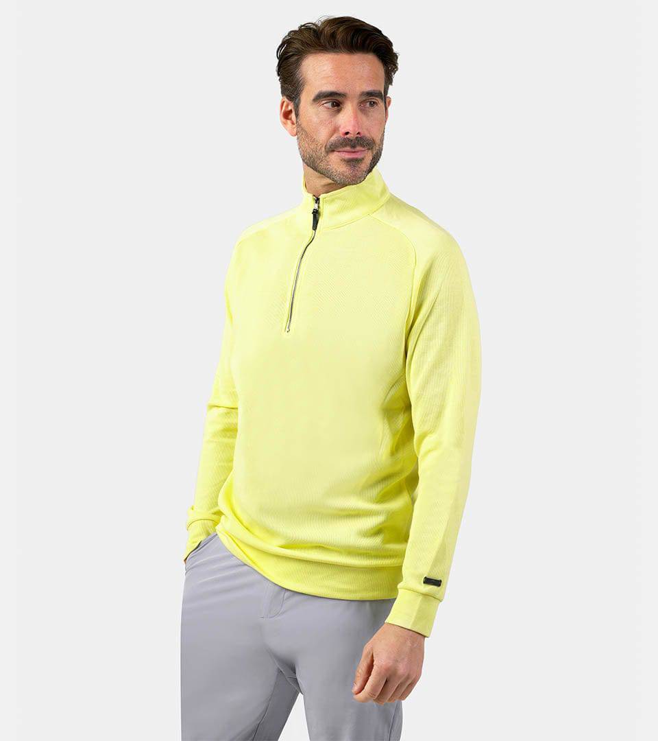 PLAYERS KNITTED MIDLAYER - LEMON