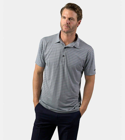 REFLECTIVE STRIPE POLO - GREY