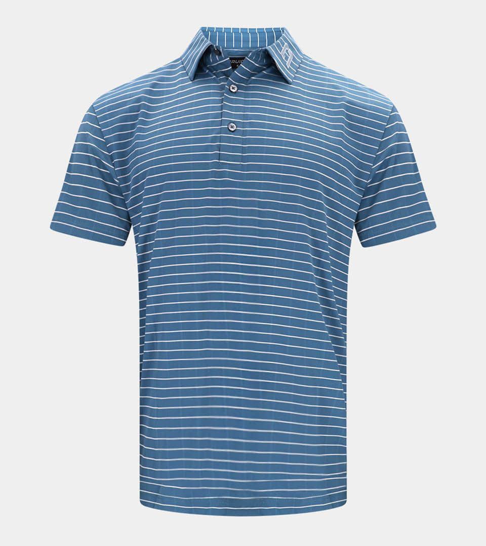 REFLECTIVE STRIPE POLO - TEAL