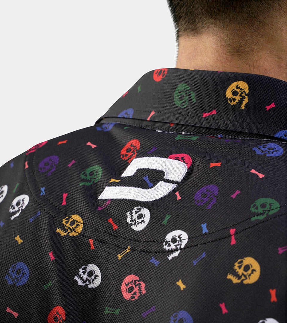 SKULLZ POLO - BLACK - DRUIDS