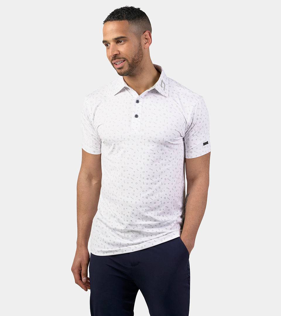 SQUIGGLE POLO - WHITE