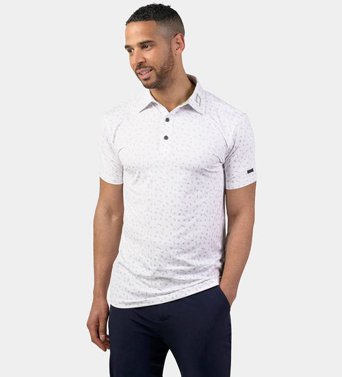 SQUIGGLE POLO - WHITE