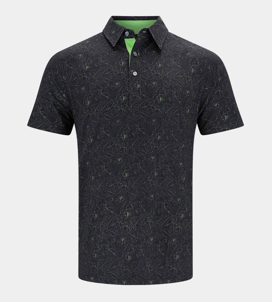 TAILORED POLO - BLACK/LIME