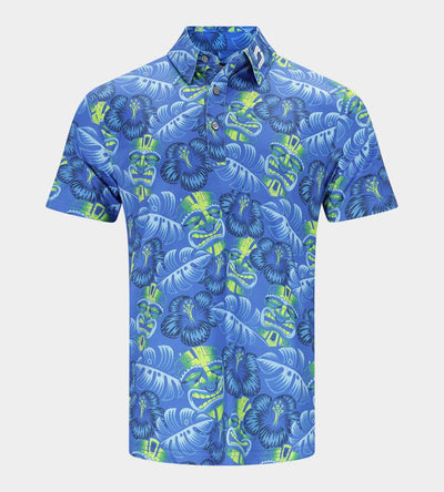 TIKI POLO - BLUE / LIME