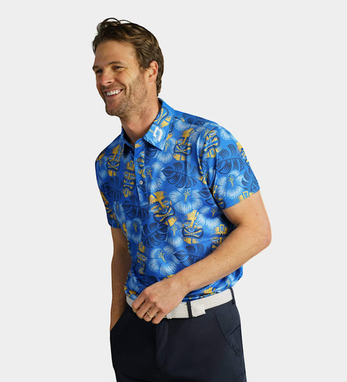TIKI POLO - BLUE / YELLOW