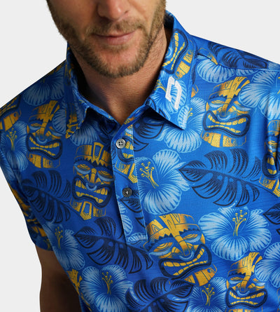 TIKI POLO - BLUE / YELLOW