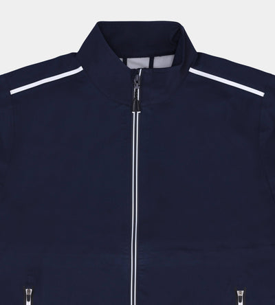 TWIN STRIPE RAIN JACKET - NAVY