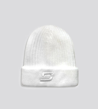 MEN'S KNITTED THERMAL GOLF BEANIE - WHITE