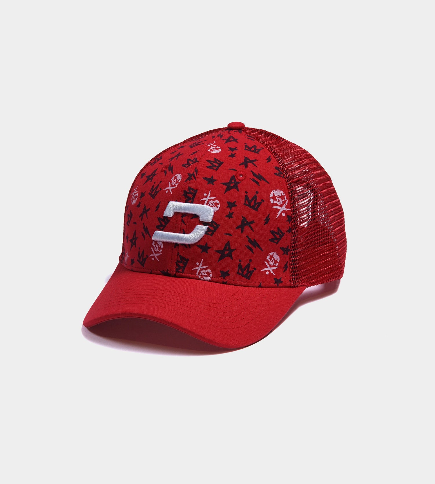 GRUNGE SKULLZ CAP - RED - DRUIDS