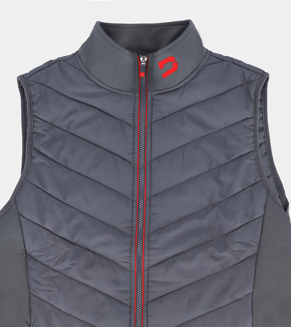 KYTE GILET - CHARCOAL / RED