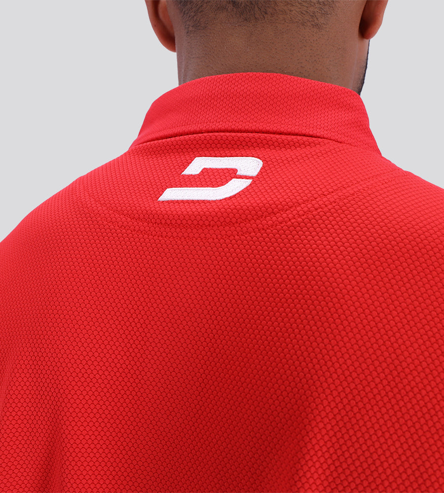 HONEYCOMB POLO - RED