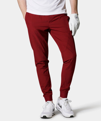 LUXE GOLF JOGGERS - BURGUNDY