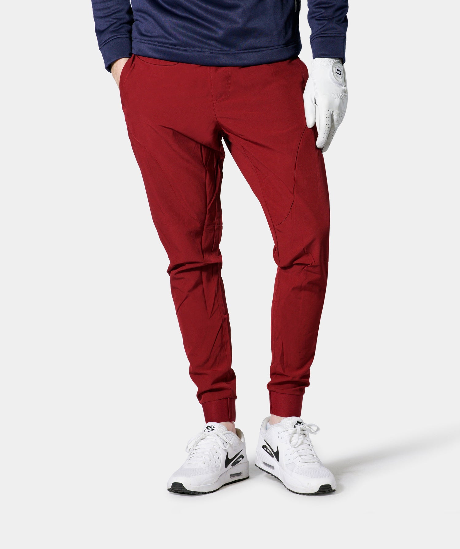 LUXE GOLF JOGGERS - BURGUNDY