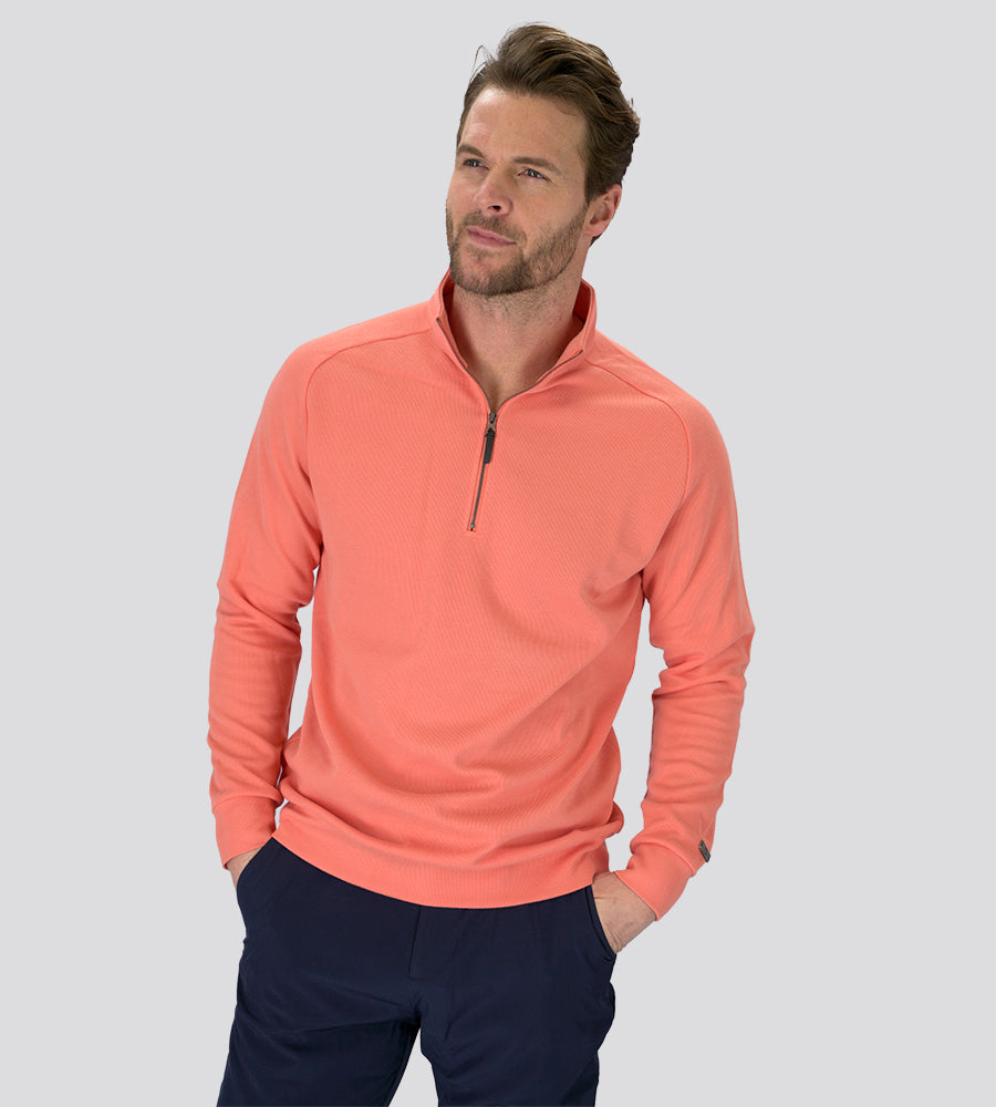 PLAYERS KNITTED MIDLAYER - CORAL