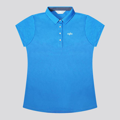 LADIES ATHENS SHORT SLEEVED POLO BLUE